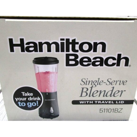 Hamilton Beach Single Serve Blender w/ Travel Lid 51101BZ New - Picture 3 of 4